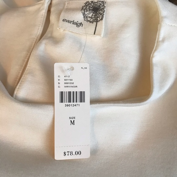 NWT Anthropologie Everleigh Rama Peplum Top Ivory Women’s Size Medium - Picture 5 of 7